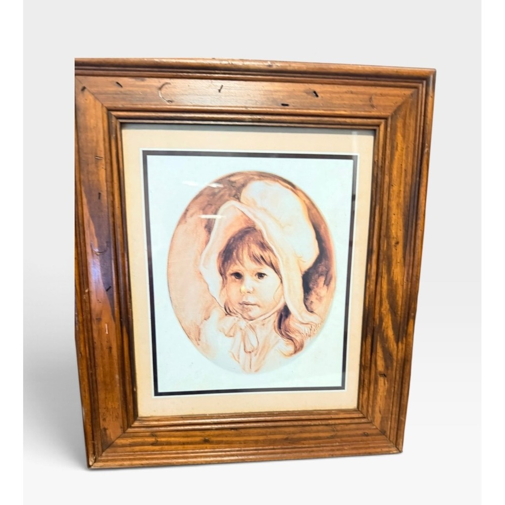 Vintage Cowboy Cowgirl Portrait Prints Framed Western Wall Art Set of 2